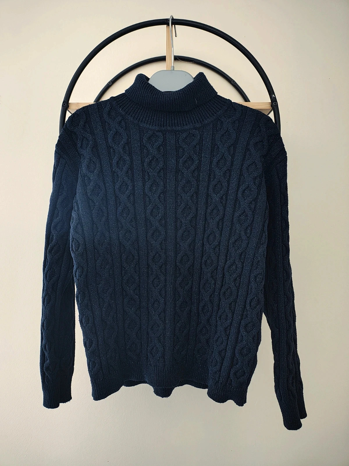 12 ans pull torsadé Eden et Victor bleu marine